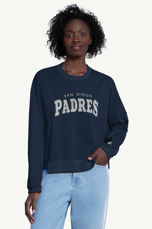 WOMENS SAN DIEGO PADRES CREW NECK SWEATSHIRT