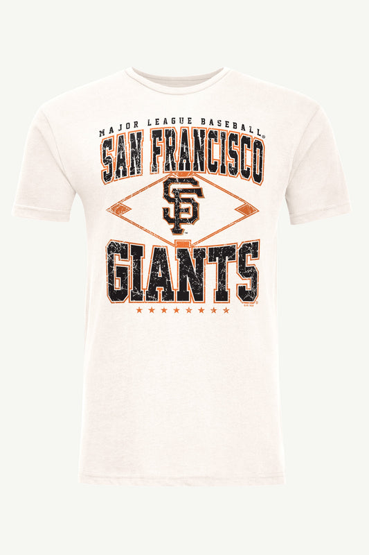 MENS SAN FRANCISCO GIANTS DISTRESSED COOPERSTOWN DIAMOND SHORT SLEEVE T SHIRT