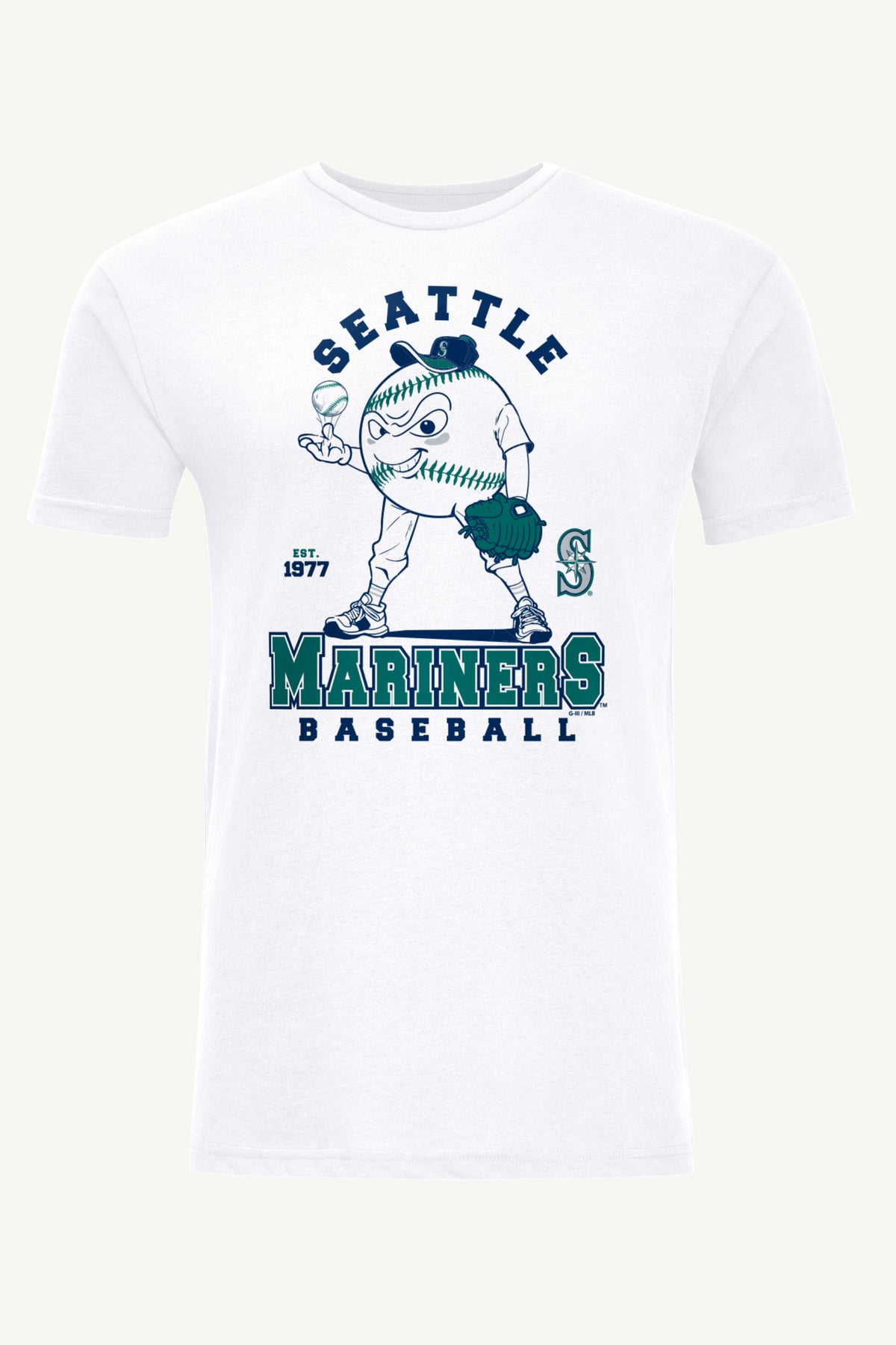 MENS SEATTLE MARINERS BASEBALL CHARACTER SHORT SLEEVE T SHIRT