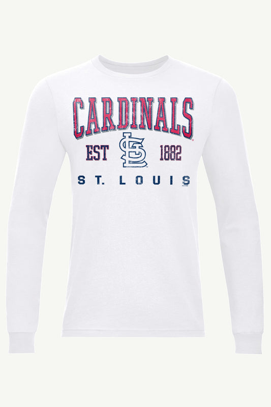 MENS ST LOUIS CARDINALS RETRO LONG SLEEVE T SHIRT