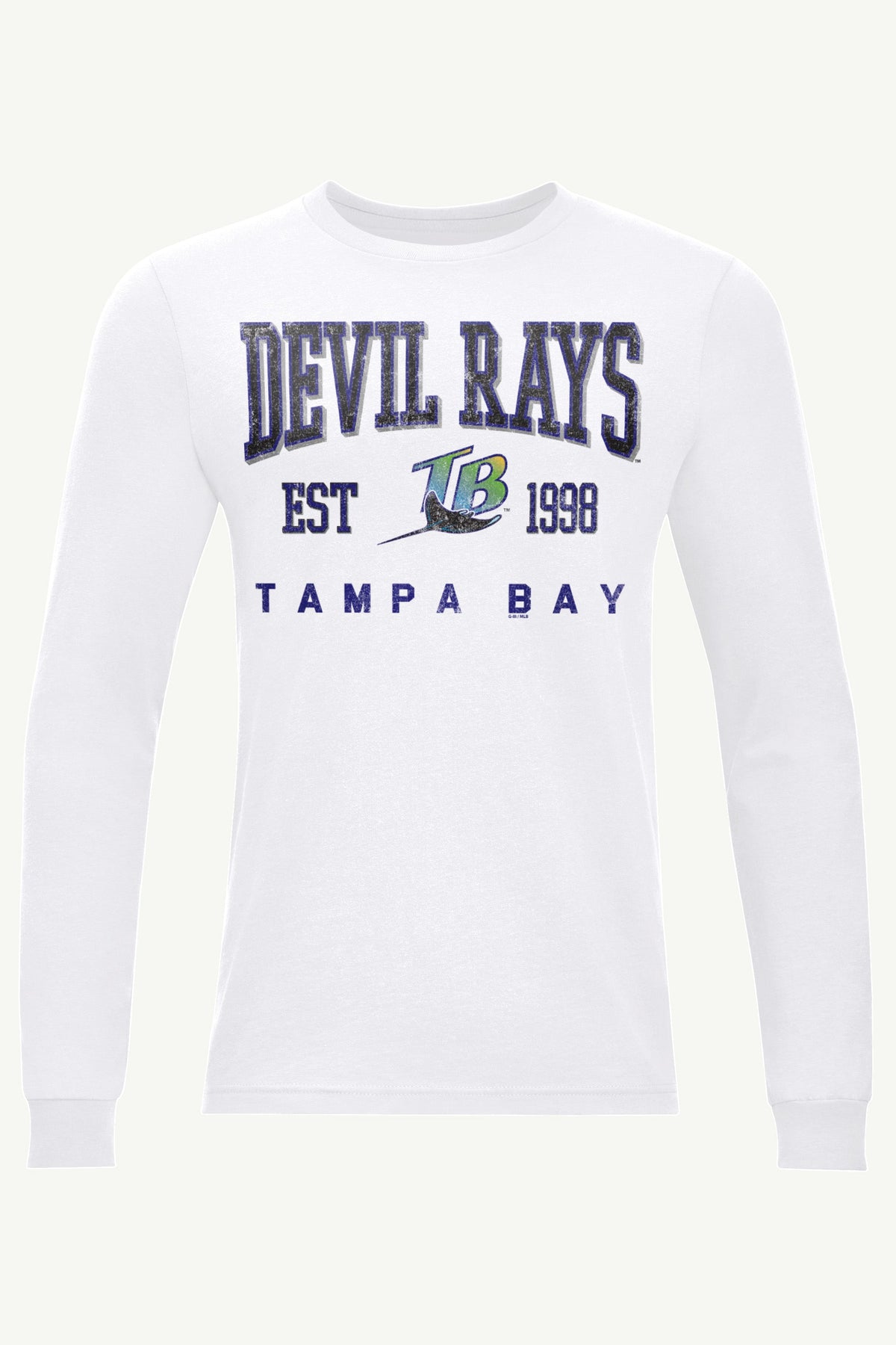 MENS TAMPA BAY RAYS RETRO LONG SLEEVE T SHIRT