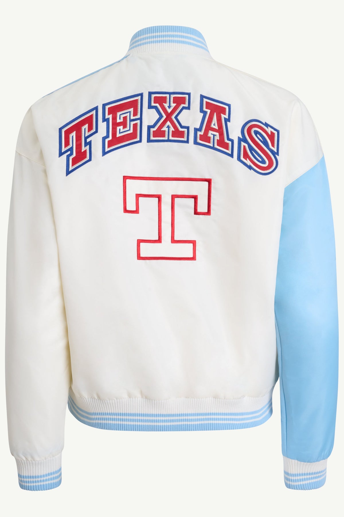 WOMENS TEXAS RANGERS SATIN VARSITY JACKET