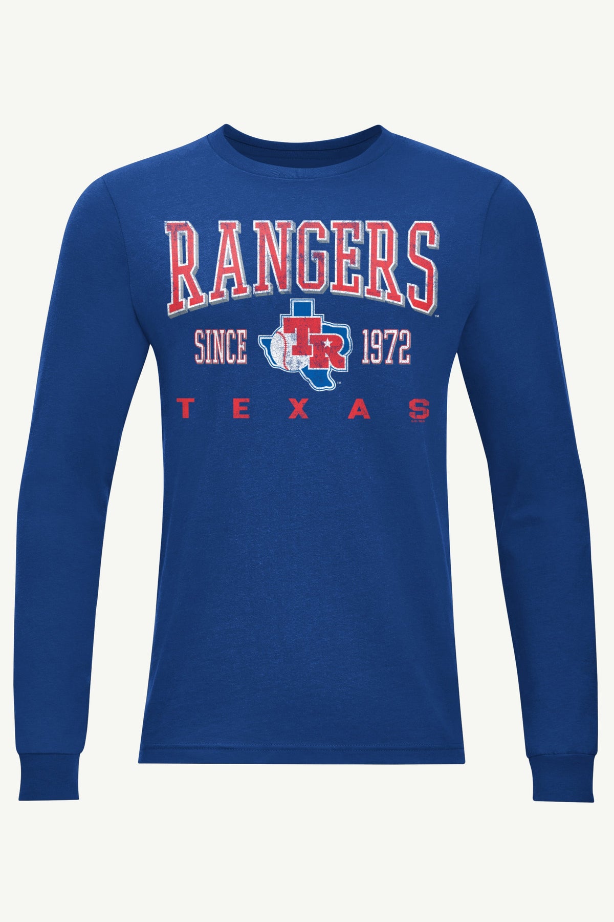 MENS TEXAS RANGERS RETRO LONG SLEEVE T SHIRT