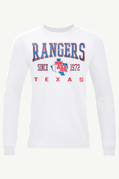 MENS TEXAS RANGERS RETRO LONG SLEEVE T SHIRT