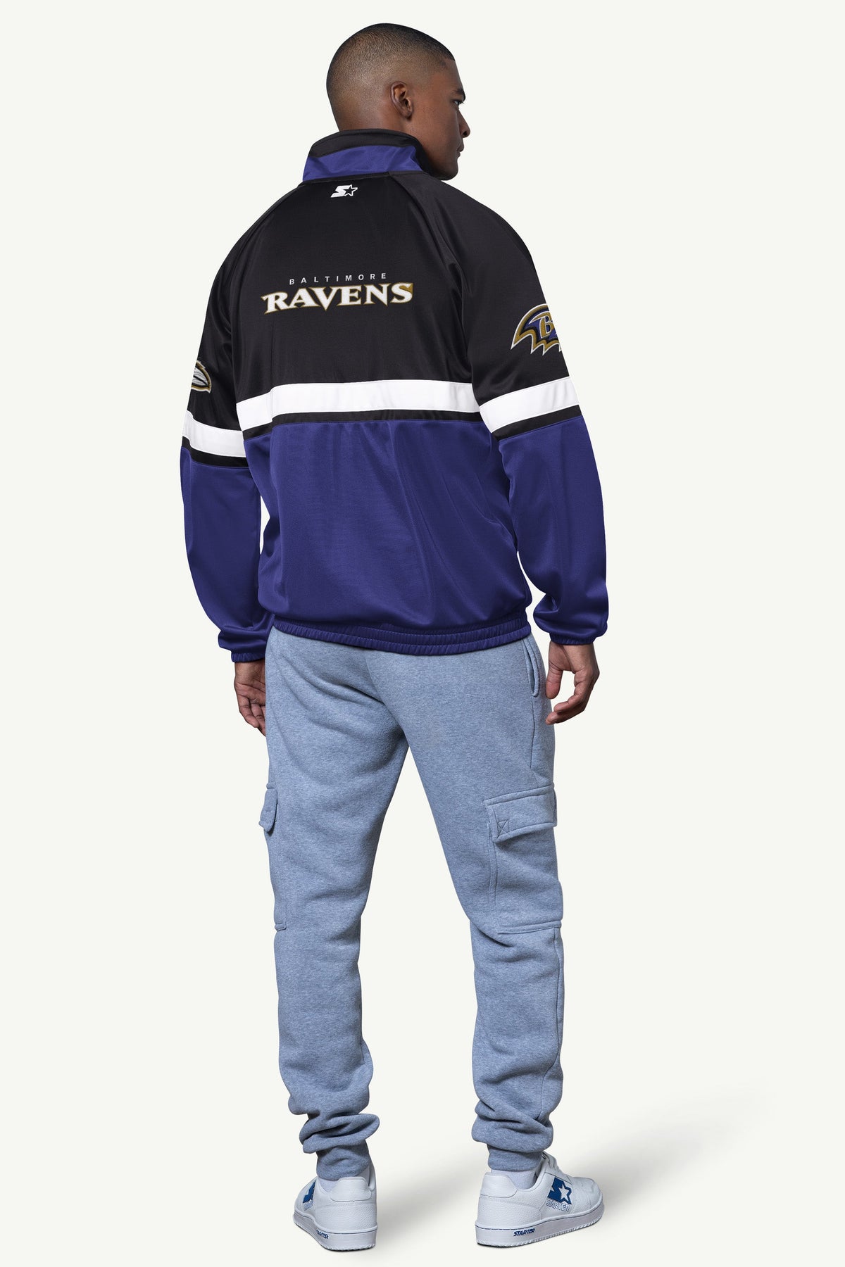 MENS BALTIMORE RAVENS VETERAN TRACK JACKET