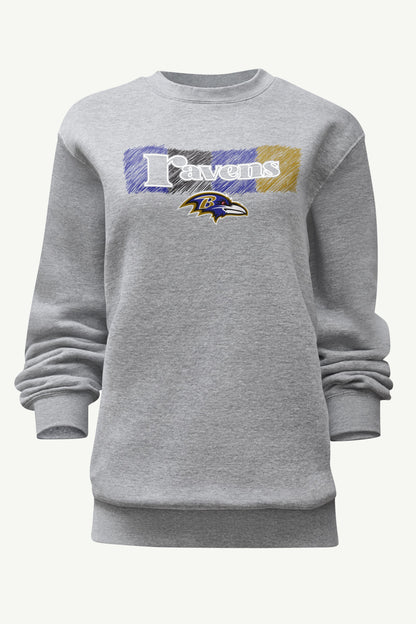 WOMENS BALTIMORE RAVENS COLOR SHADING SWEATSHIRT
