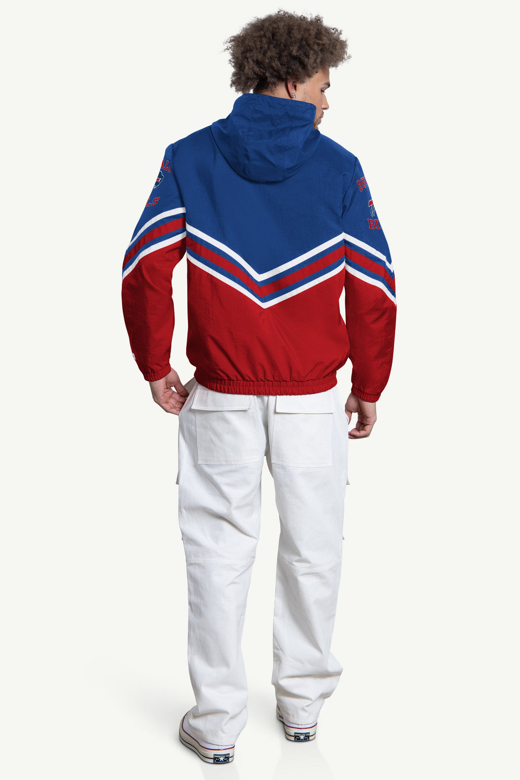 MENS BUFFALO BILLS  FAIR  FAIR PLAY HALF ZIP HOODED PULLOVER
