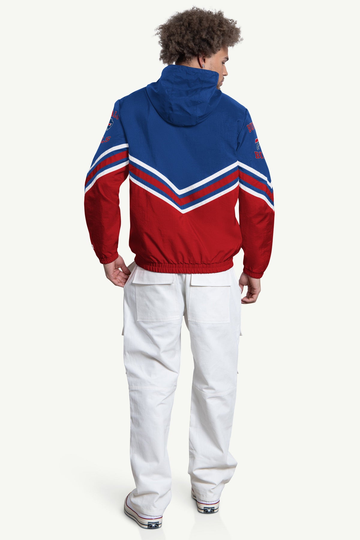 MENS BUFFALO BILLS  FAIR  FAIR PLAY HALF ZIP HOODED PULLOVER
