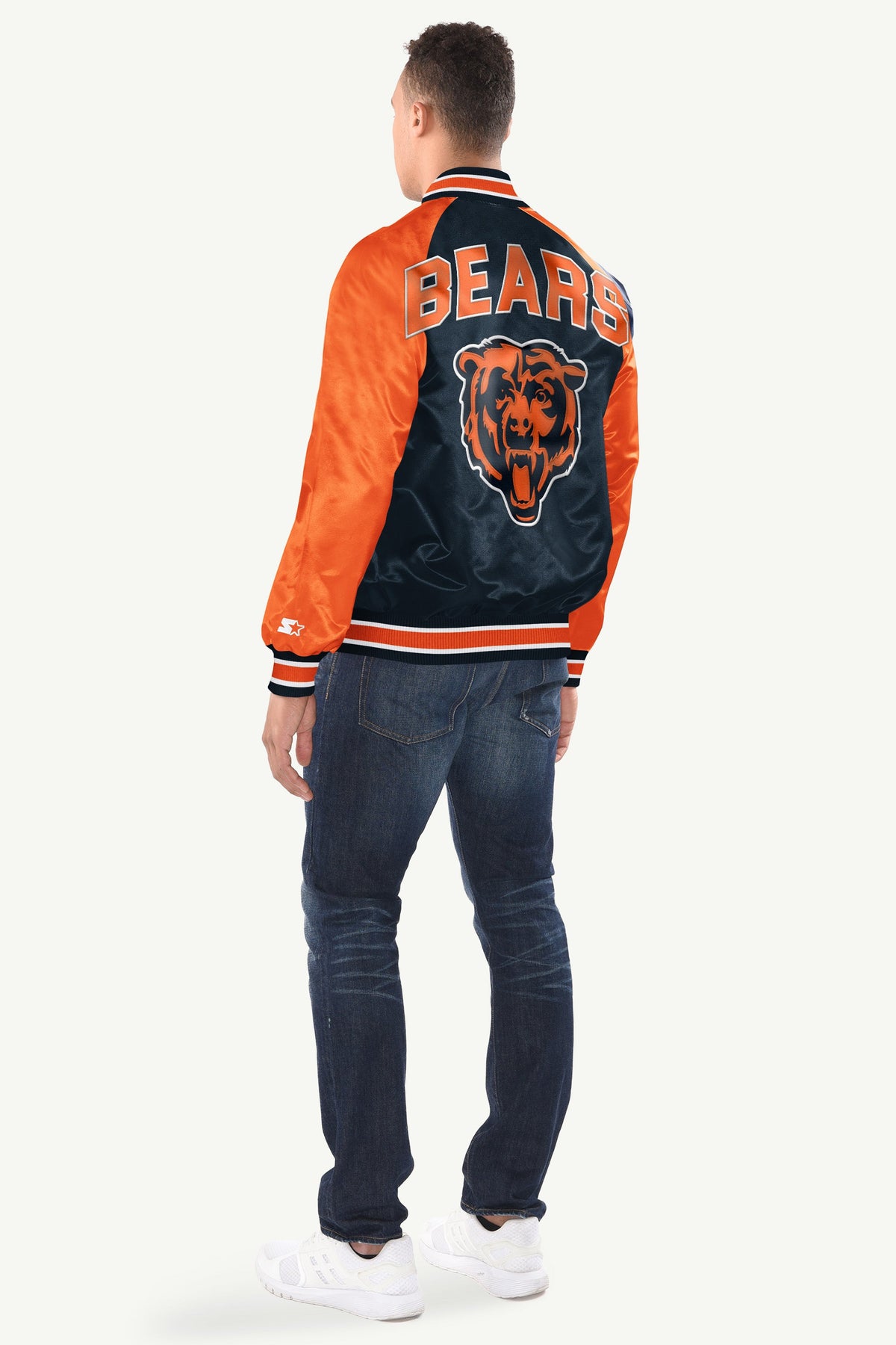 MENS CHICAGO BEARS INDUCTEE SATIN VARSITY JACKET
