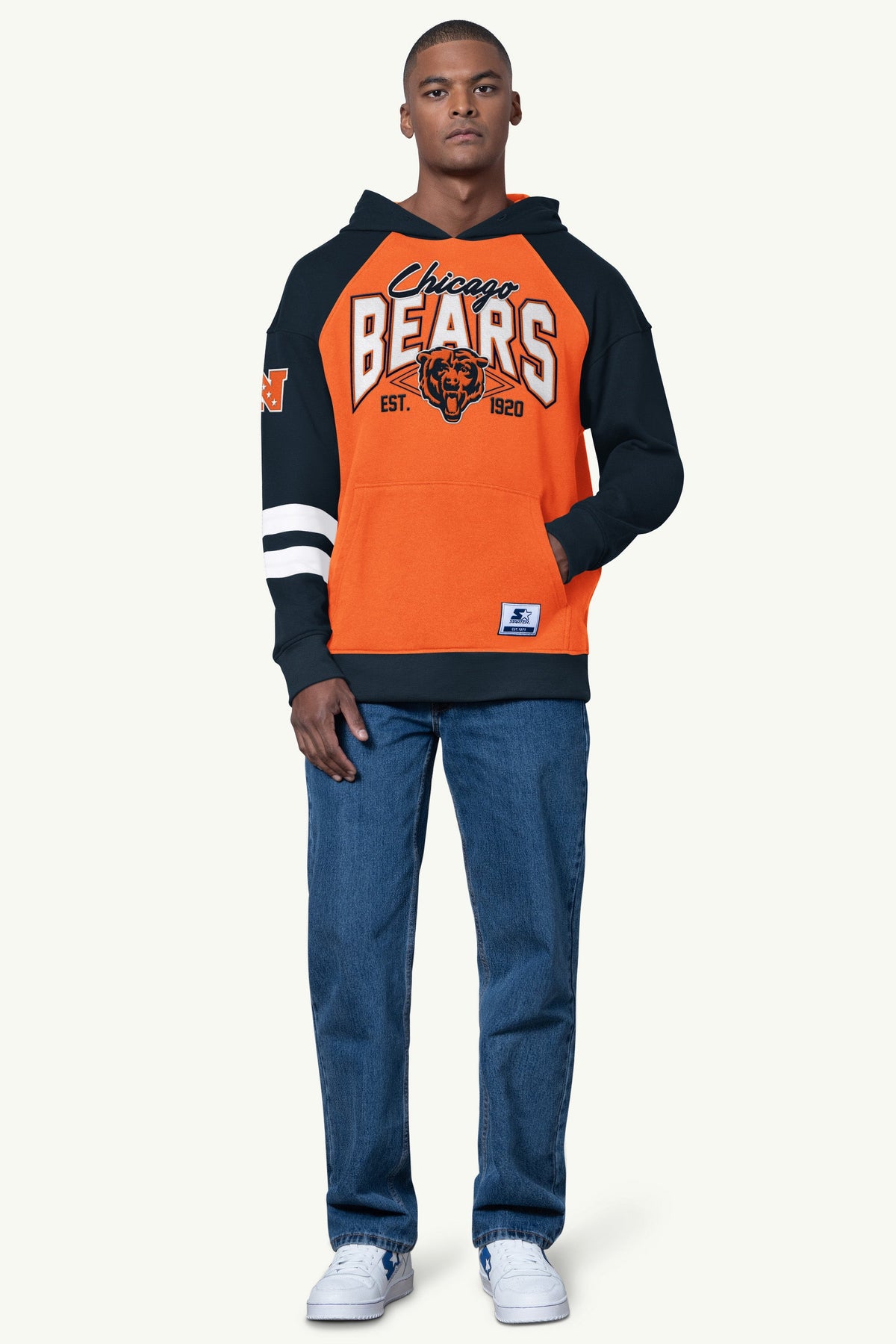 MENS CHICAGO BEARS INTERCEPTION COLORBLOCK HOODIE