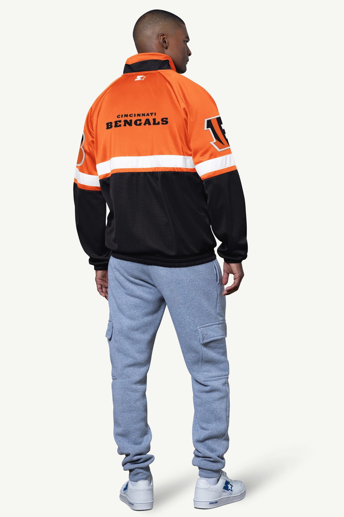 MENS CINCINNATI BENGALS VETERAN TRACK JACKET