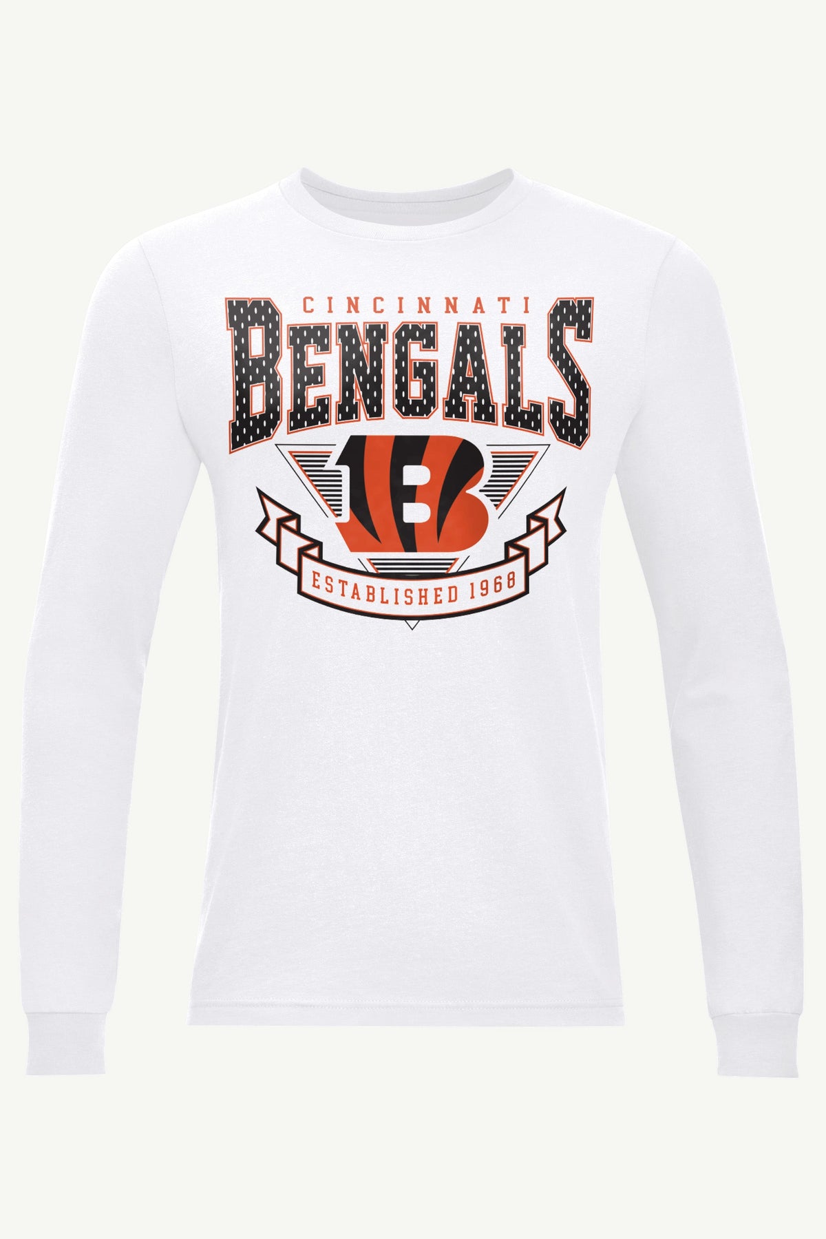 MENS CINCINATTI BENGALS 80's INSPIRED LONG SLEEVE T SHIRT