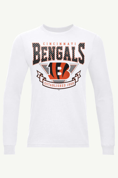 MENS CINCINATTI BENGALS 80's INSPIRED LONG SLEEVE T SHIRT