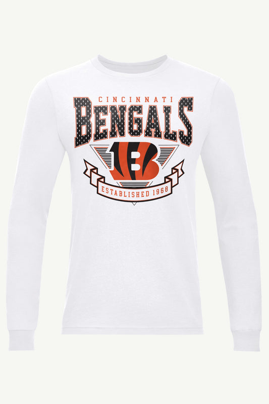 MENS CINCINATTI BENGALS 80's INSPIRED LONG SLEEVE T SHIRT