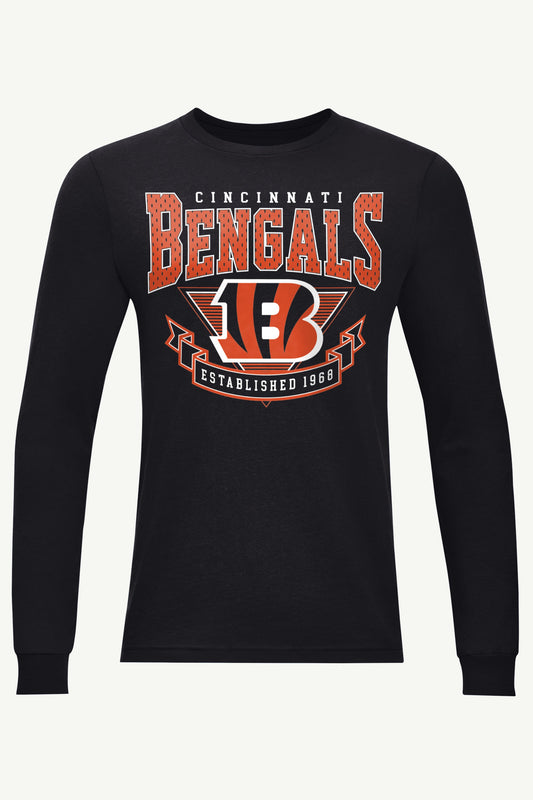 MENS CINCINATTI BENGALS 80's INSPIRED LONG SLEEVE T SHIRT