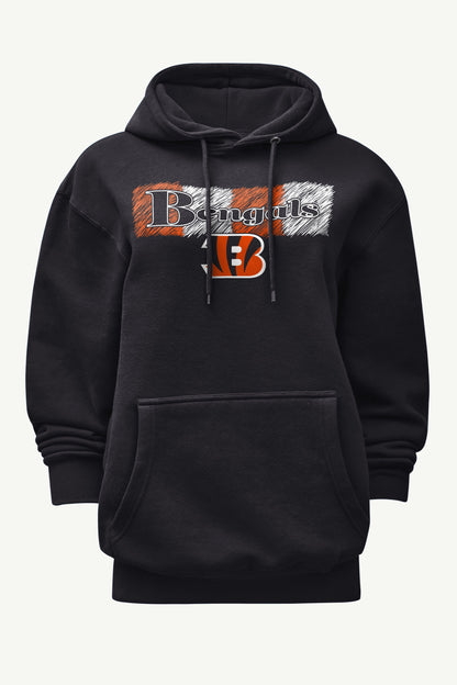 WOMENS CINCINATI BENGALS COLOR SHADING HOODIE