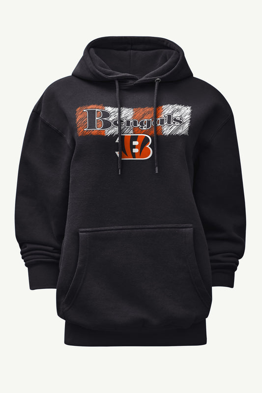 WOMENS CINCINATI BENGALS COLOR SHADING HOODIE