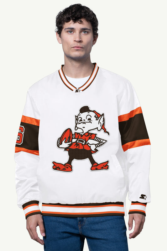 MENS CLEVELAND BROWNS SIGNAL COLLAR PULLOVER