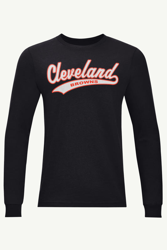 MENS CLEVELAND BROWNS TAILSWEEP LONG SLEEVE T SHIRT