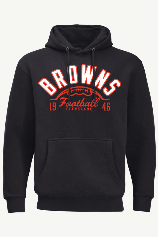 MENS CLEVELAND BROWNS HALF BALL HOODIE