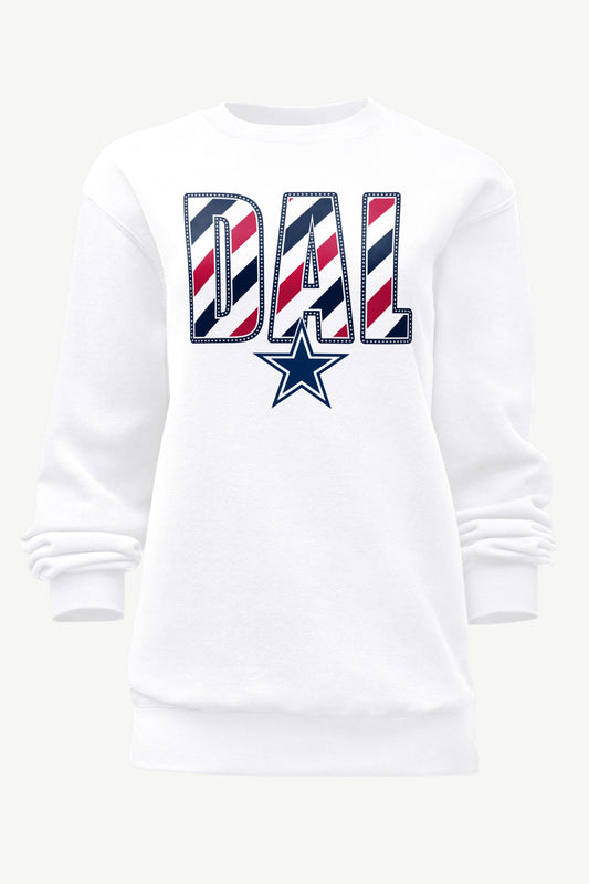 WOMENS DALLAS COWBOYS STARS AND STRIPES SWEATSHIRT