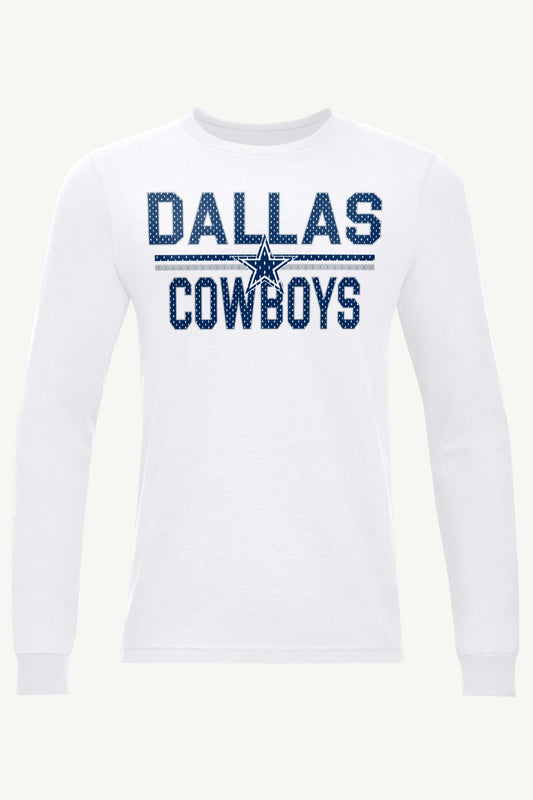 MENS DALLAS COWBOYS MESH LOOK LONG SLEEVE T SHIRT