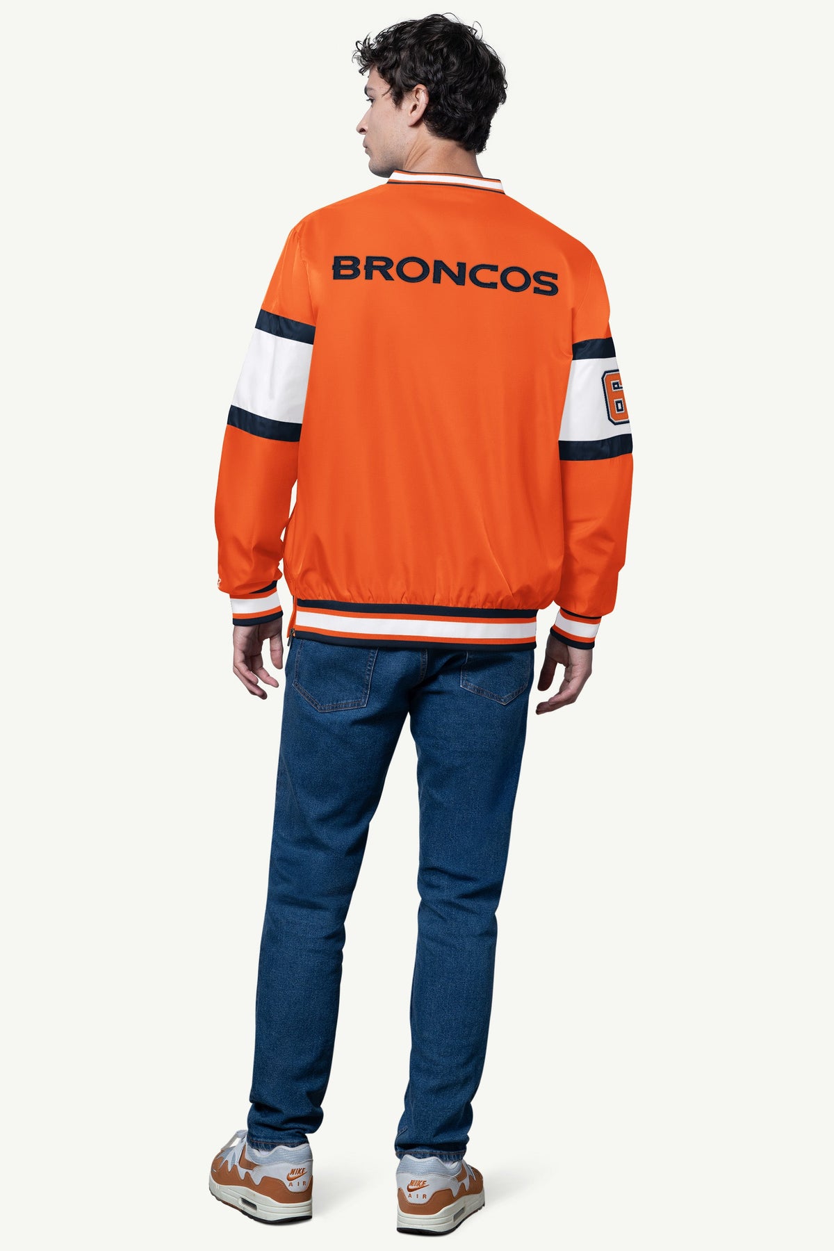 MENS DENVER BRONCOS SIGNAL COLLAR PULLOVER