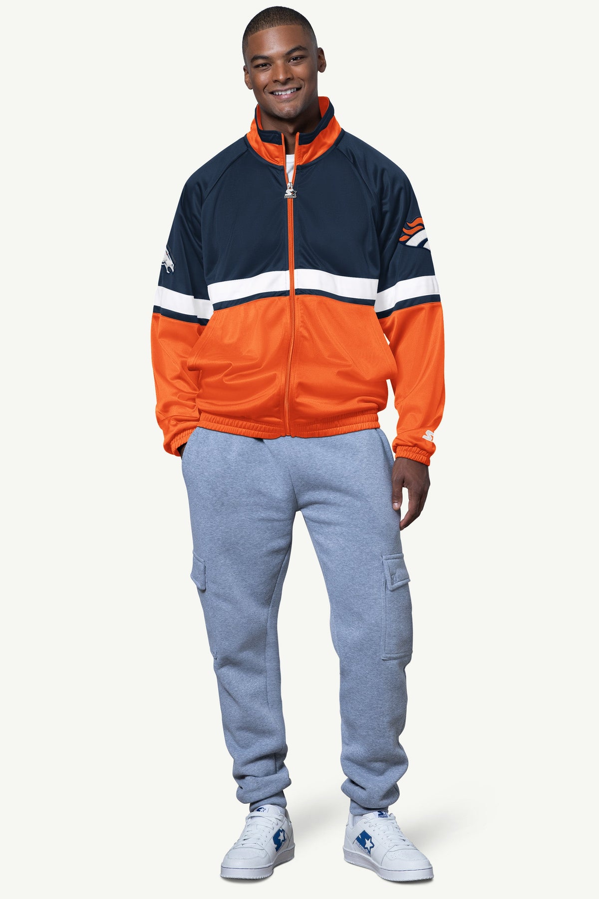 MENS DENVER BRONCOS VETERAN TRACK JACKET