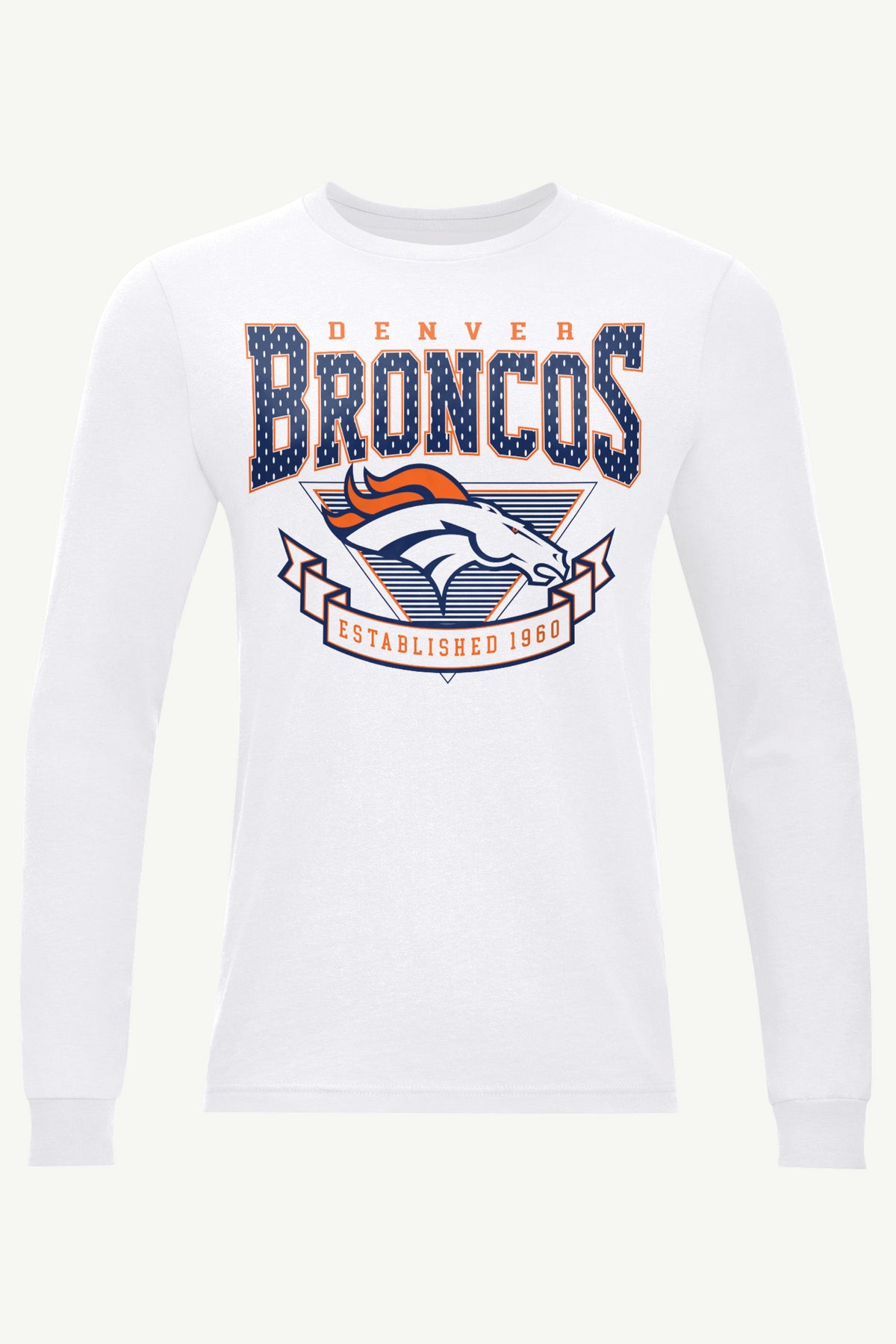 MENS DENVER BRONCOS 80's INSPIRED LONG SLEEVE T SHIRT