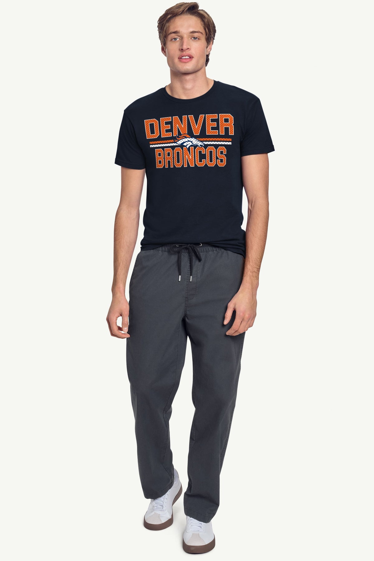 MENS DENVER BRONCOS MESH LOOK T SHIRT