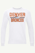 MENS DENVER BRONCOS MESH LOOK LONG SLEEVE T SHIRT