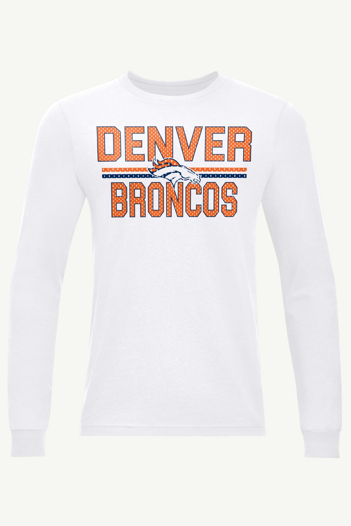 MENS DENVER BRONCOS MESH LOOK LONG SLEEVE T SHIRT