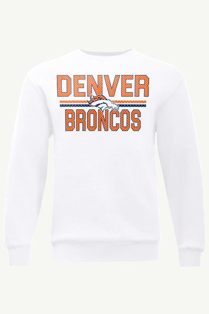 MENS DENVER BRONCOS MESH LOOK SWEATSHIRT