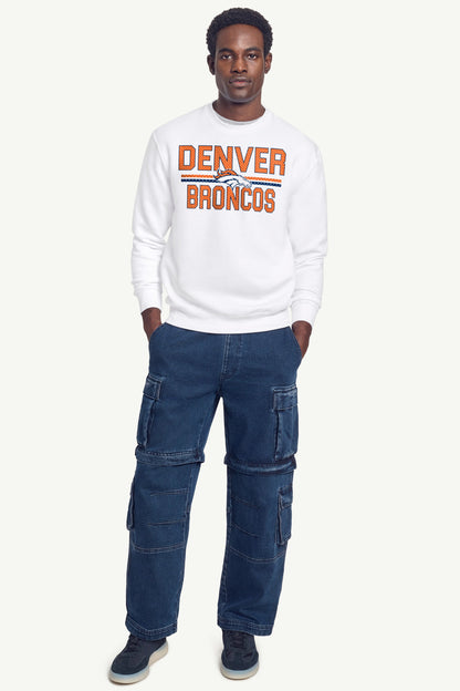 MENS DENVER BRONCOS MESH LOOK SWEATSHIRT