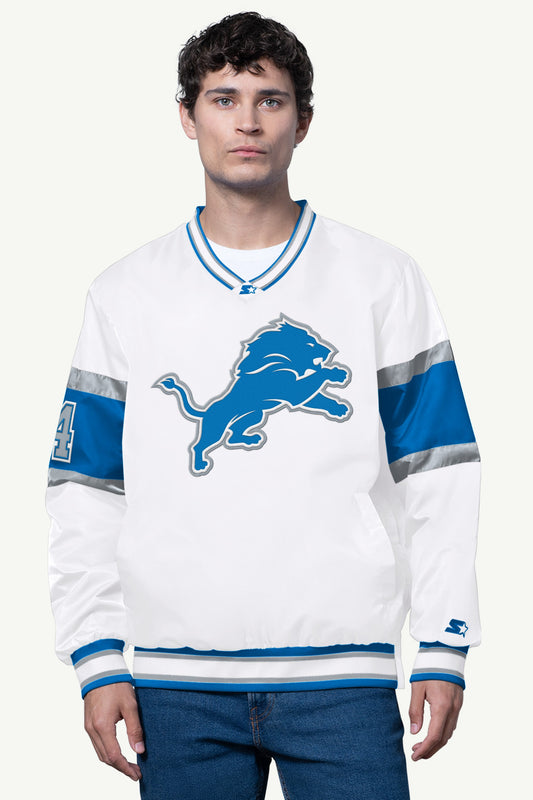 MENS DETROIT LIONS SIGNAL COLLAR PULLOVER