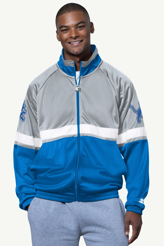 MENS DETROIT LIONS VETERAN TRACK JACKET