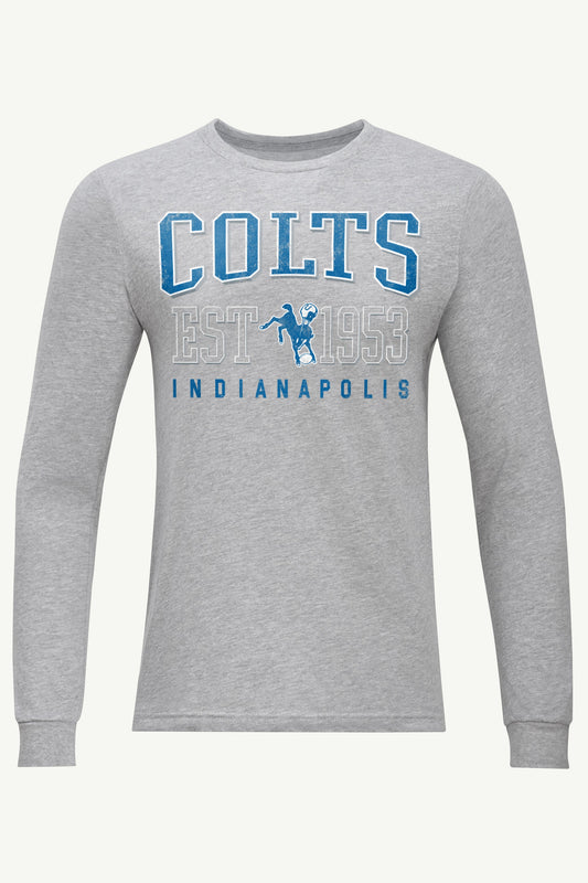 MENS INDIANAPOLIS COLTS RETRO LONG SLEEVE T SHIRT
