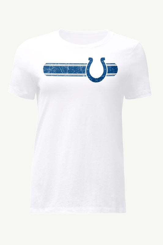 WOMENS INDIANAPOLIS COLTS STRIPE T SHIRT