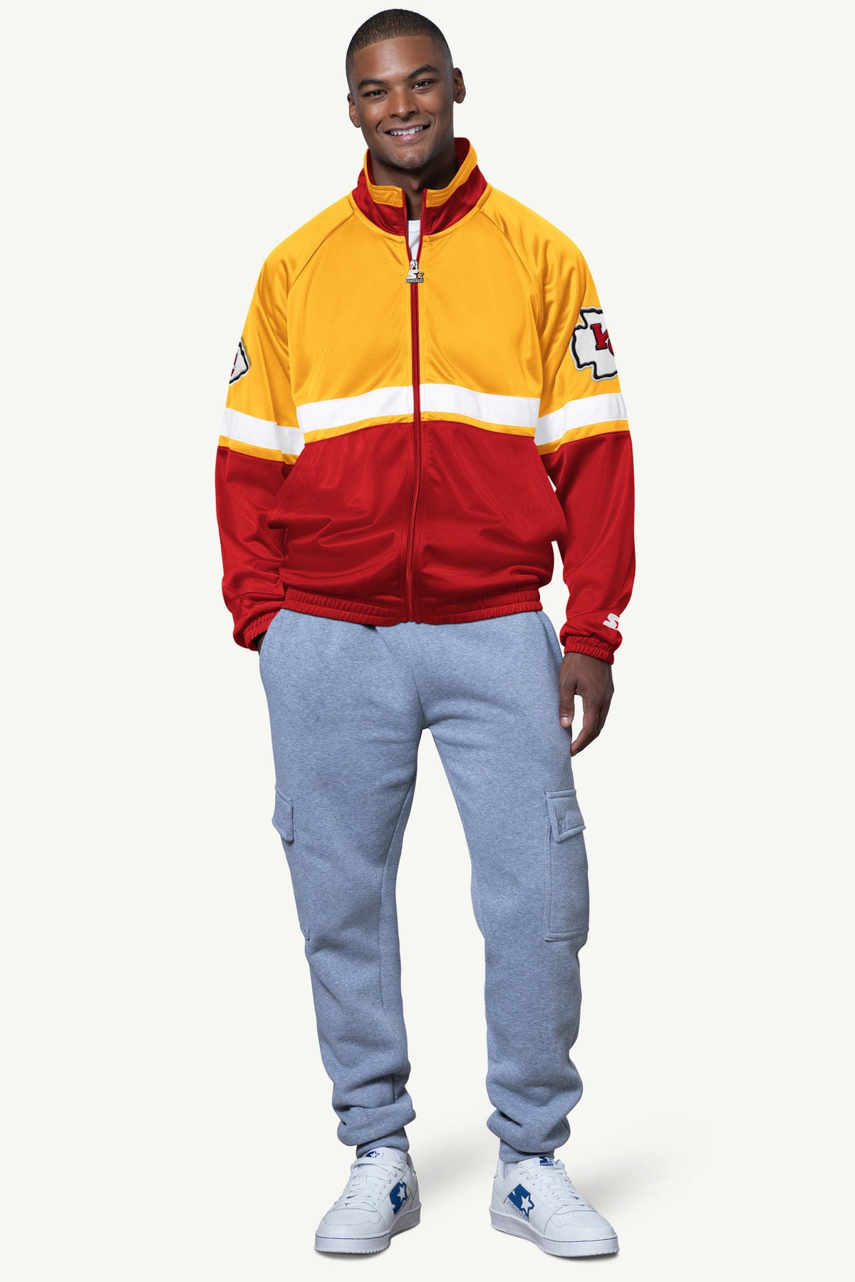 MENS KANSAS CITY CHIEFS VETERAN TRACK JACKET