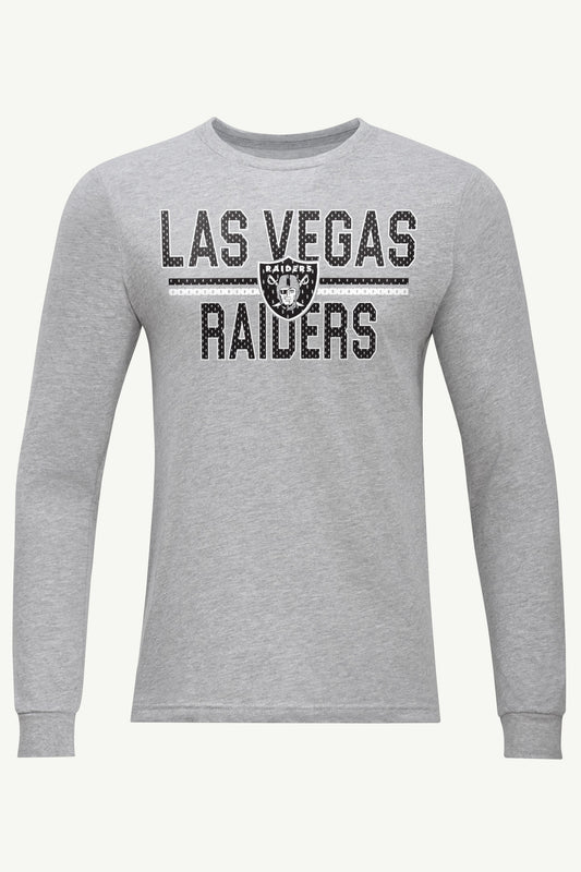MENS LAS VEGAS RAIDERS MESH LOOK LONG SLEEVE T SHIRT