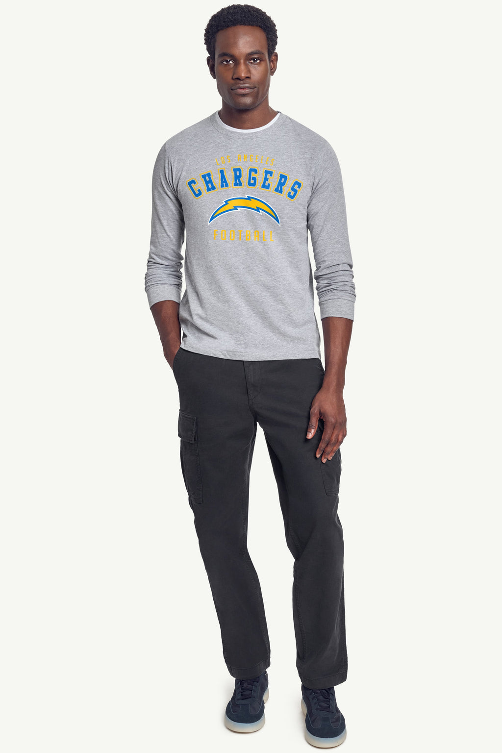 MENS LOS ANGELES CHARGERS LONG SLEEVE T SHIRT