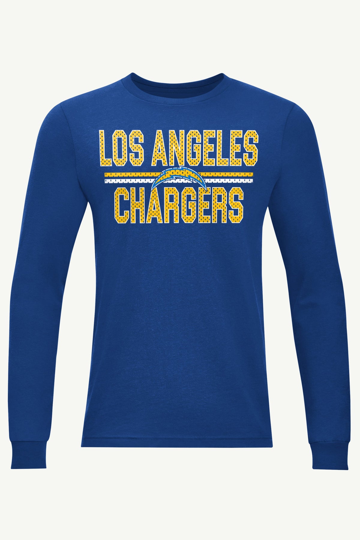 MENS LOS ANGELES CHARGERS MESH LOOK LONG SLEEVE T SHIRT