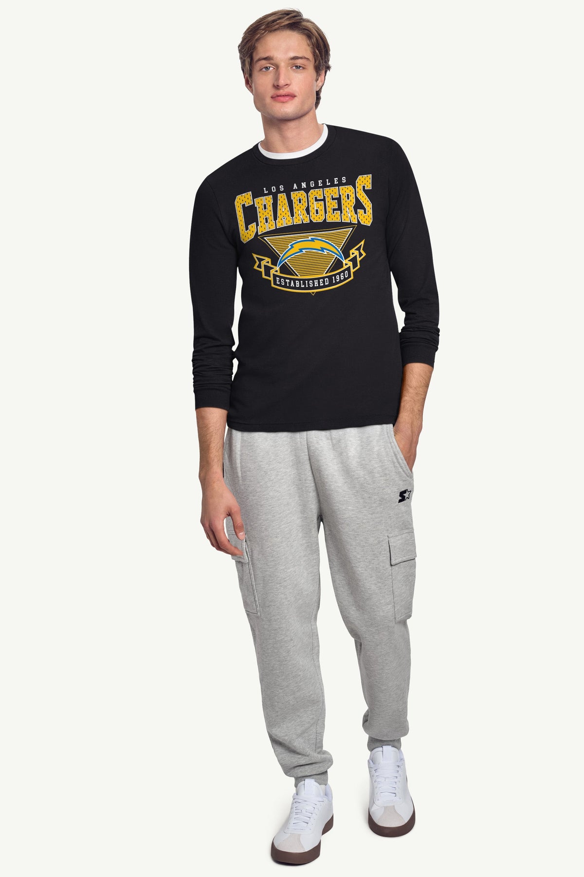 MENS LOS ANGELES CHARGERS 80's INSPIRED LONG SLEEVE T SHIRT