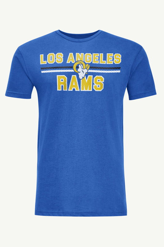 MENS LOS ANGELES RAMS MESH LOOK T SHIRT