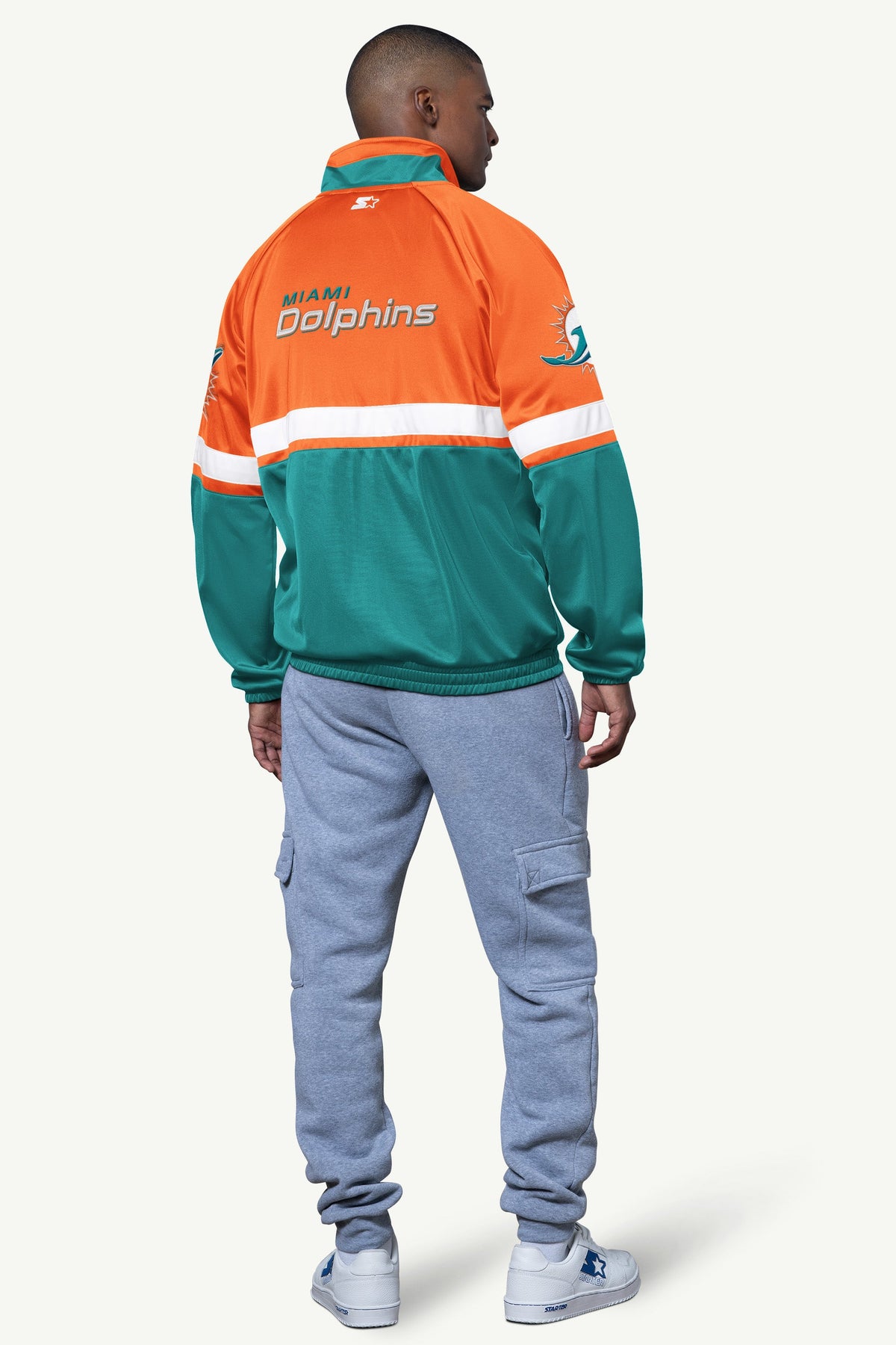 MENS MIAMI DOLPHINS VETERAN TRACK JACKET