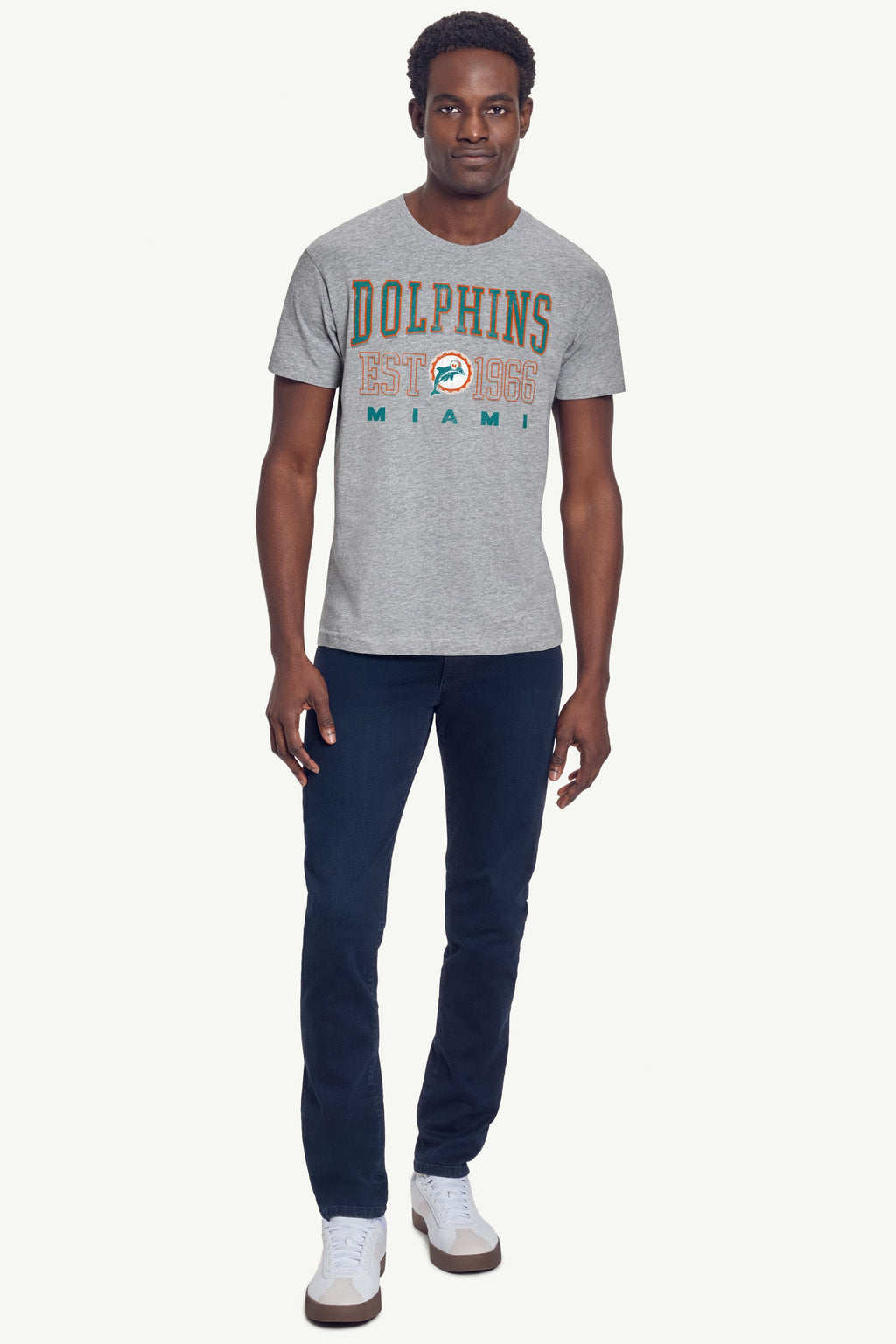 MENS MIAMI DOLPHINS RETRO T SHIRT