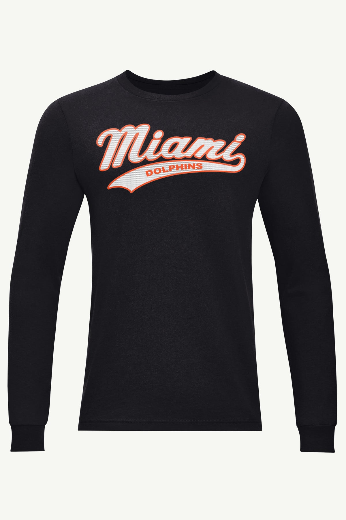 MENS MIAMI DOLPHINS TAILSWEEP LONG SLEEVE T SHIRT
