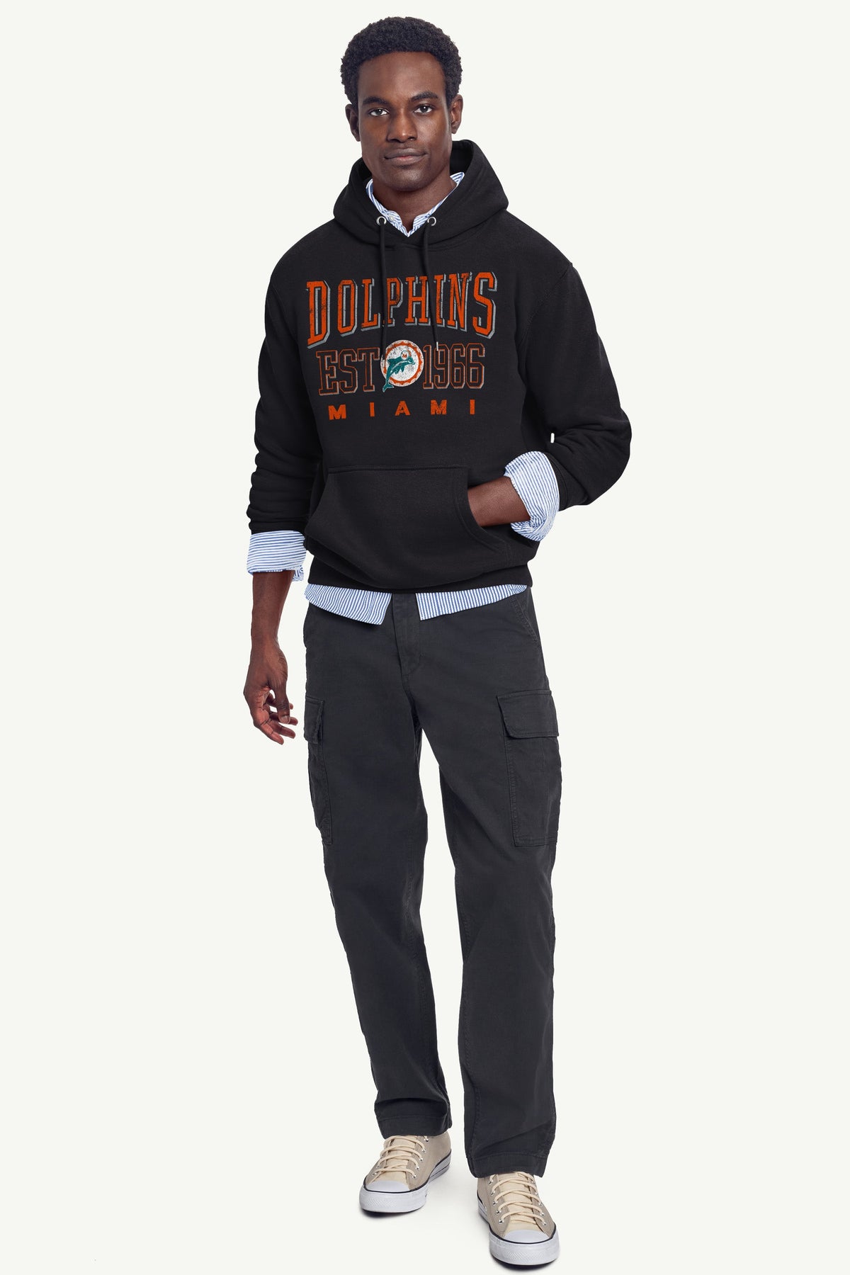MENS MIAMI DOLPHINS RETRO HOODIE