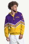 MENS MINNESOTA VIKINGS FAIR  FAIR PLAY HALF ZIP HOODED PULLOVER