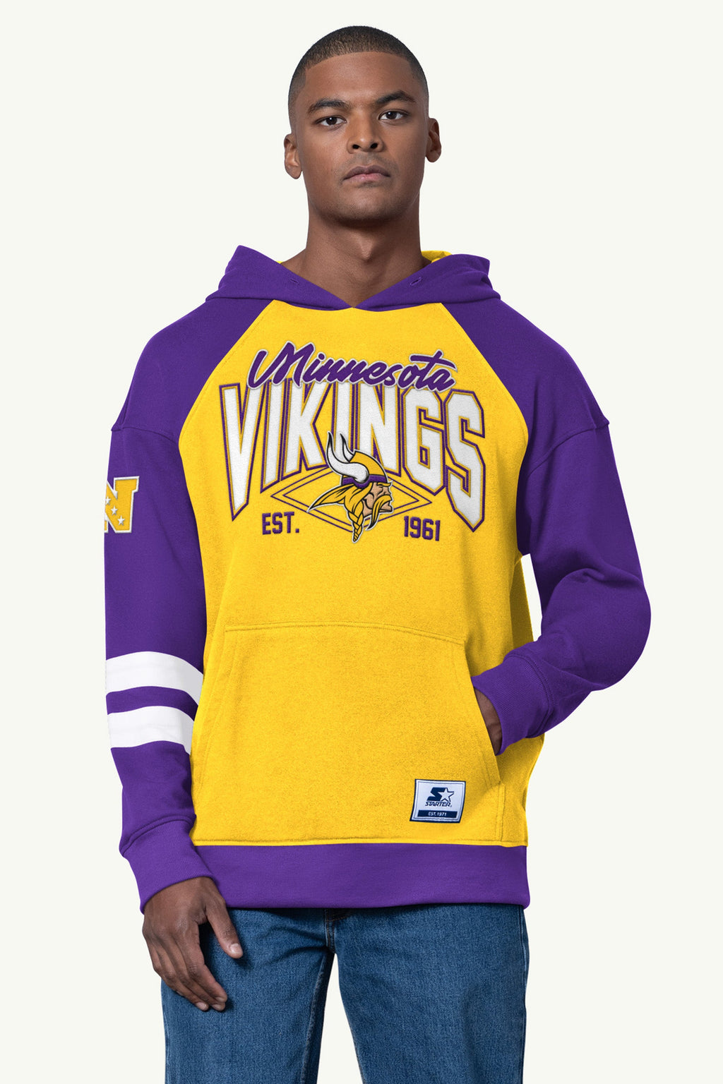 MENS MINNESOTA VIKINGS INTERCEPTION COLORBLOCK HOODIE